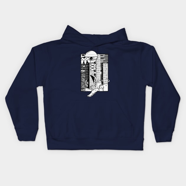 invasion city Kids Hoodie by KINGDESIGNSHOP